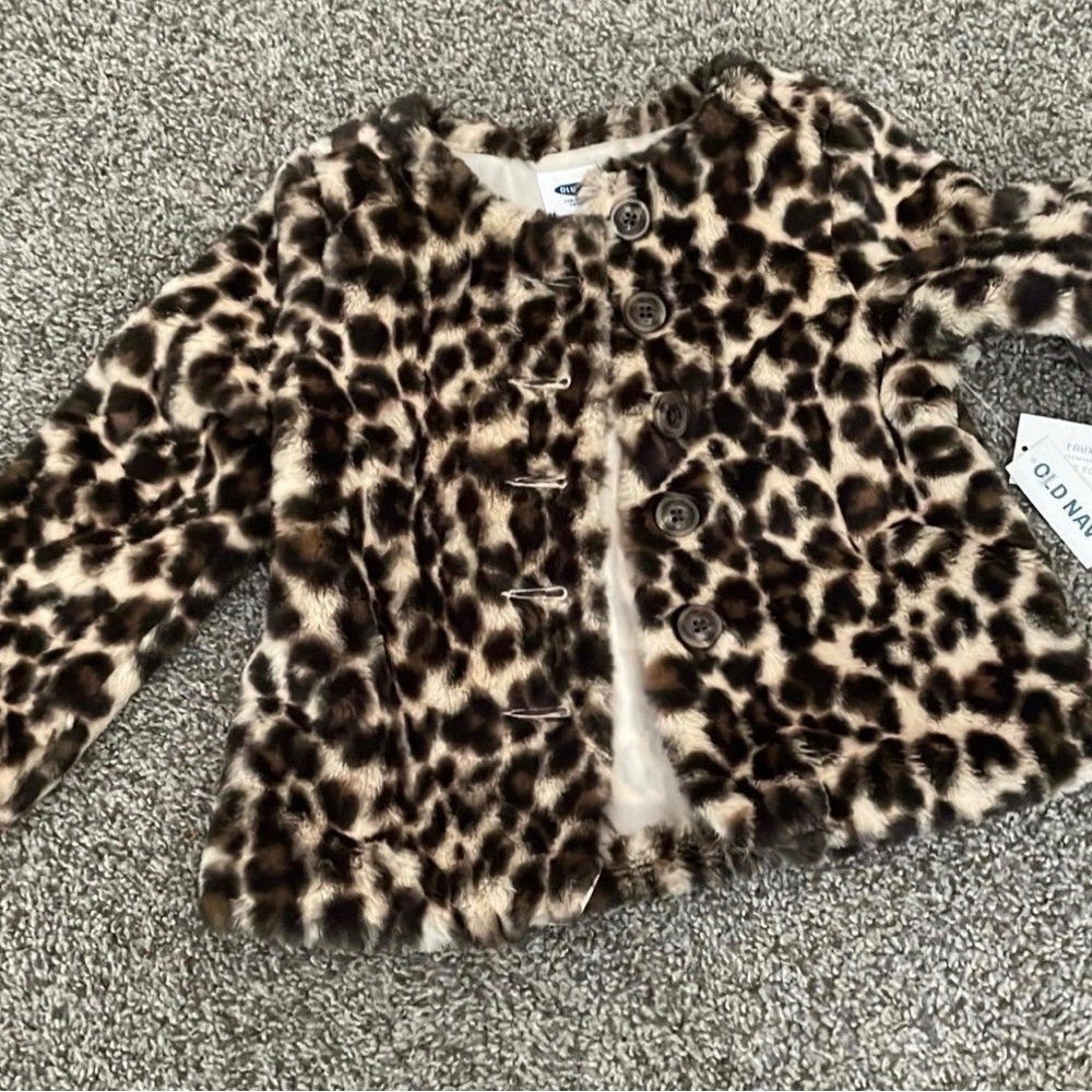 Old Navy Leopard Print Kids Coat